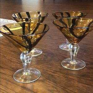 Martini Glasses Handmade Tortoise Shell